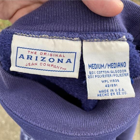 Vintage Arizona Jeans Cropped Sweatshirt Women's Medium - Picture 4 of 4